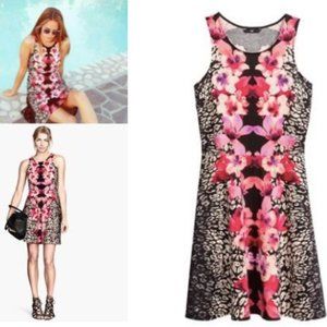 H&M Floral + Animal Print Skater Dress